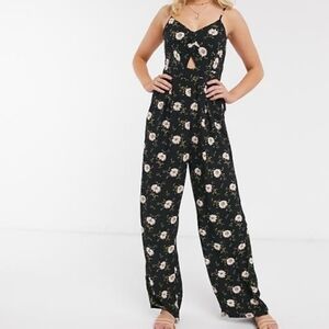 American Eagle Twist Front Floral Jumpsuit XXL